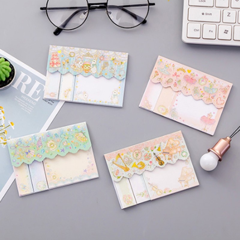 Office Desk Accessories Rabbit Flower Memo Pad Decorative Sticky