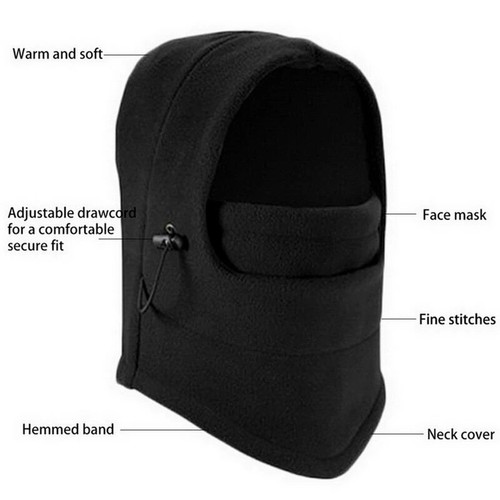 Windproof Fleece Neck Winter Warm Balaclava Ski Full Face Mask for Cold Weather