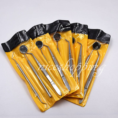 45 Pcs Basic Dental Instruments Set Mirror Explorer College Plier Economy Grade
