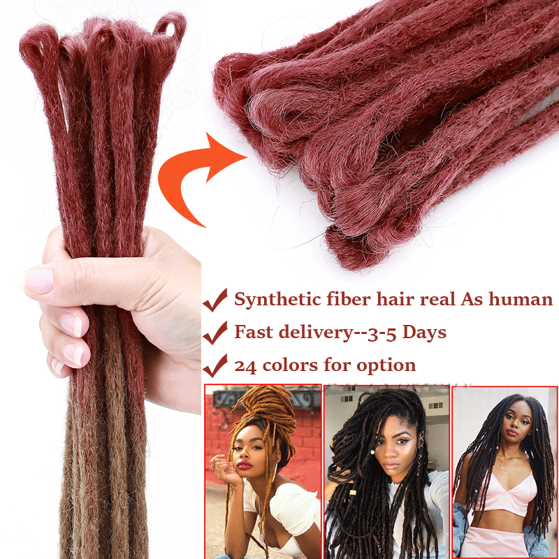 Full Head Crochet Dreads 100% Handmade Dreadlocks Thick Hair Extensions As Human