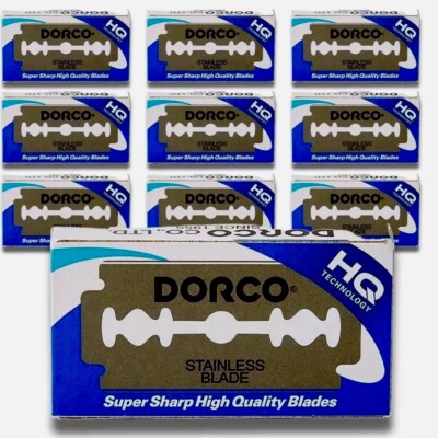 DORCO ST300 Platinum Double Edge Razor Blades - 100 Pieces