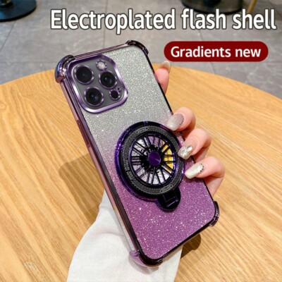 spinning top Holder Case ShockProof Cover Flash Shell Gradient For Various Phone