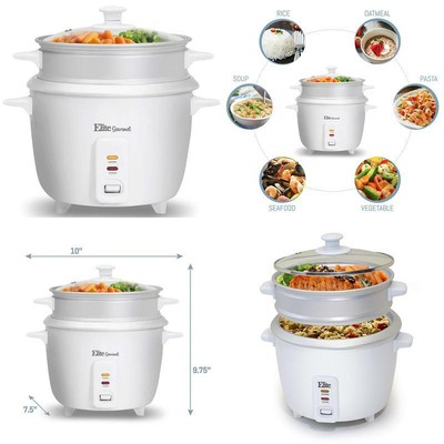 Small 3Cup Rice Cooker And Vegetable Steamer Stainless Steel