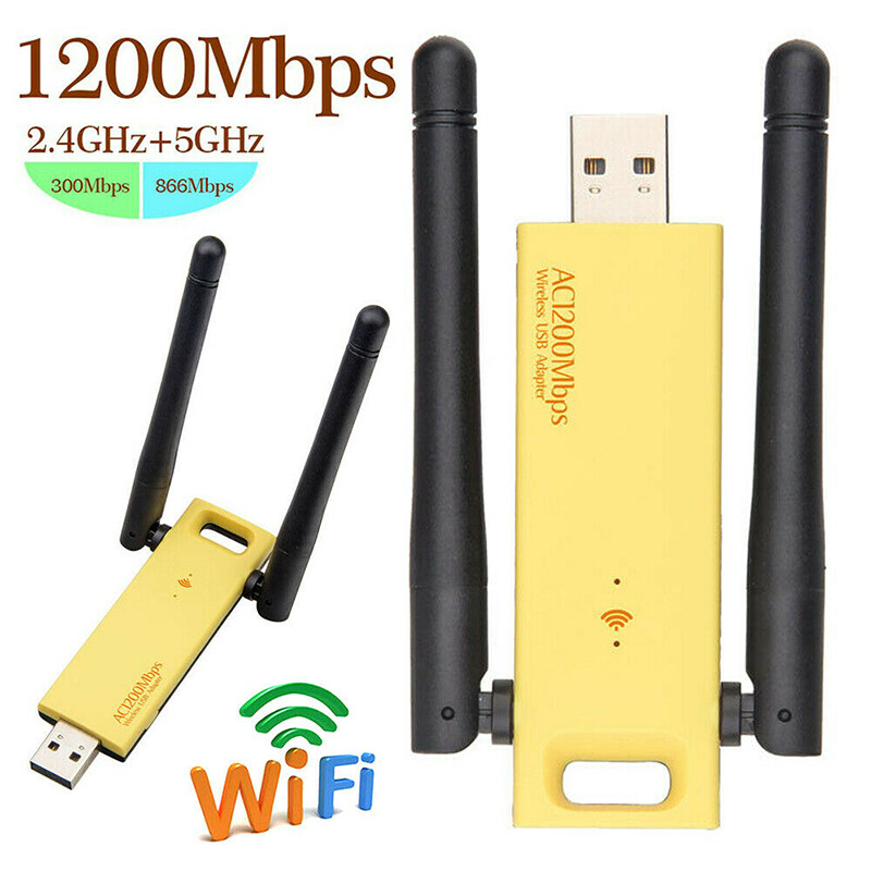 1200Mbps Dual-Band WIFI WLAN Stick USB Adapter Dongle 2.4/5.8GHz WLAN Empfänger