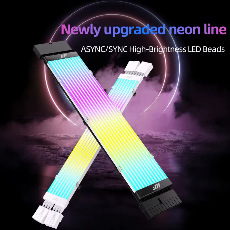 ARGB Extension Cable For Computer Power Supply Motherboard 24PIN GPU 8PIN Light