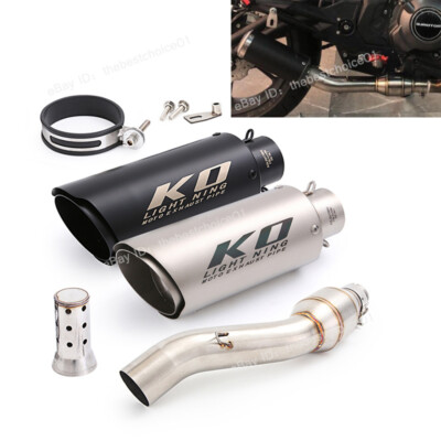 For Benelli 302S 2019-2023 Slip On System Exhaust Mid Pipe 51mm Muffler Silencer