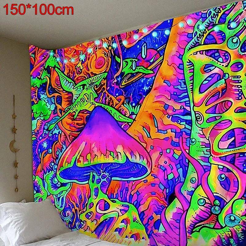 Trippy Mushroom Tapestry Psychedelic Wall Hanging Blanket Home Decor Tapestry Ebay