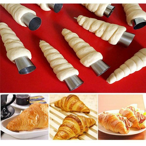 12 Stück Edelstahl Gebäck Creme Horn Kegelform Brot Kuchenform Backen