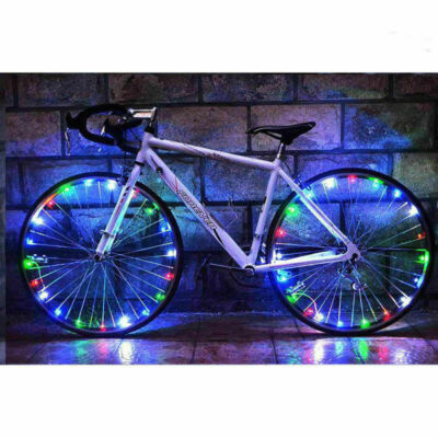 LED Bicycle Bike Cycling Rim Lights Auto Open & Close Wheel Spoke Light String