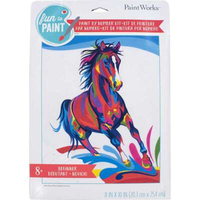 Paint Works Paint By Number Kit 8''x10''-Colorful Horse 088677918514