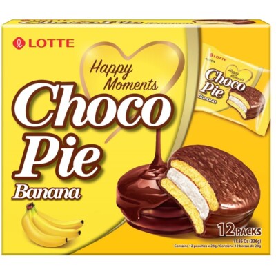 2× (LOTTE) CHOCO PIE - banana 336g each