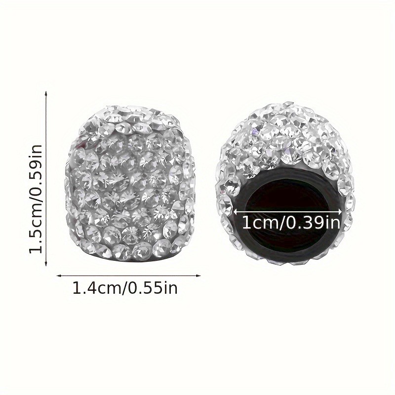 Quick Acting Flexible 4PCS Crystal Car Tire Valve Caps for Vehicle Customization