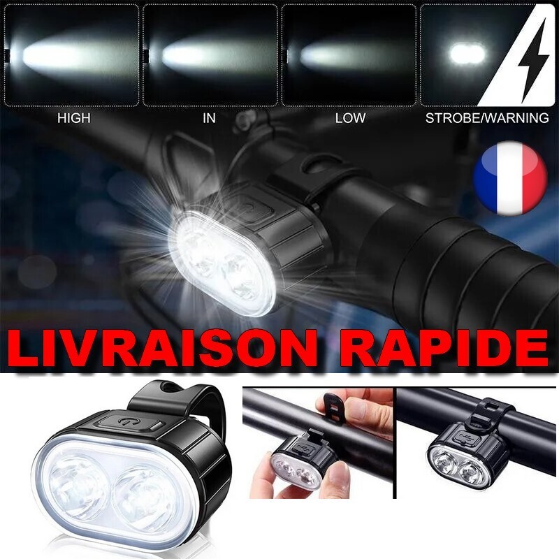Éclairage Vélo Rétro 3 LED – Lampe Frontale Étanche Pour Hommes, Femmes, Enfants – Montage Facile Et Visibilité Optimisée