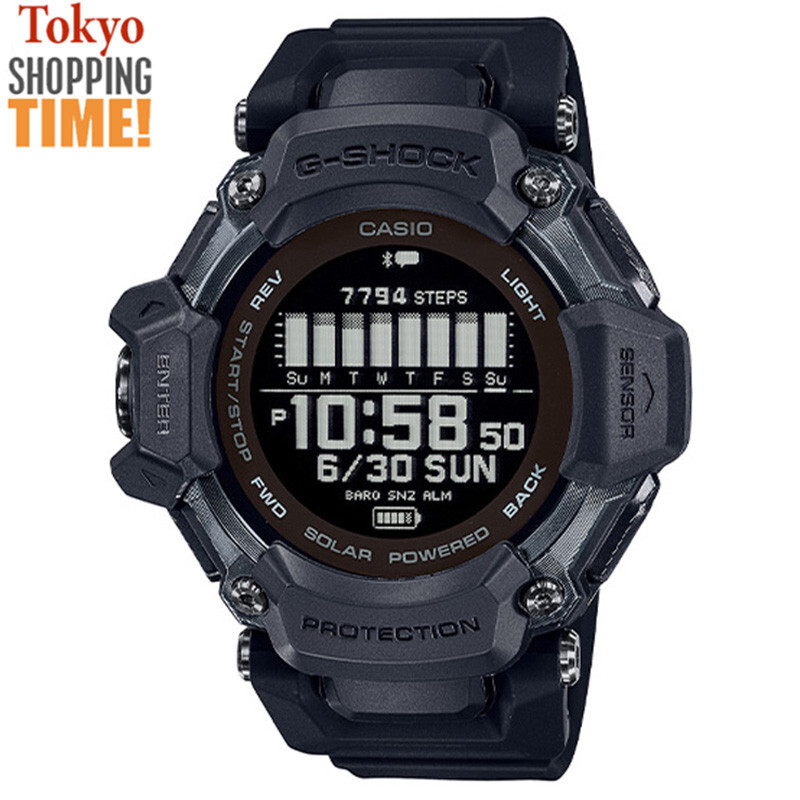 Pre-owned Casio G-shock Gbd-h2000-1bjr G-squad Black Bluetooth Mobile Sport Men Watch