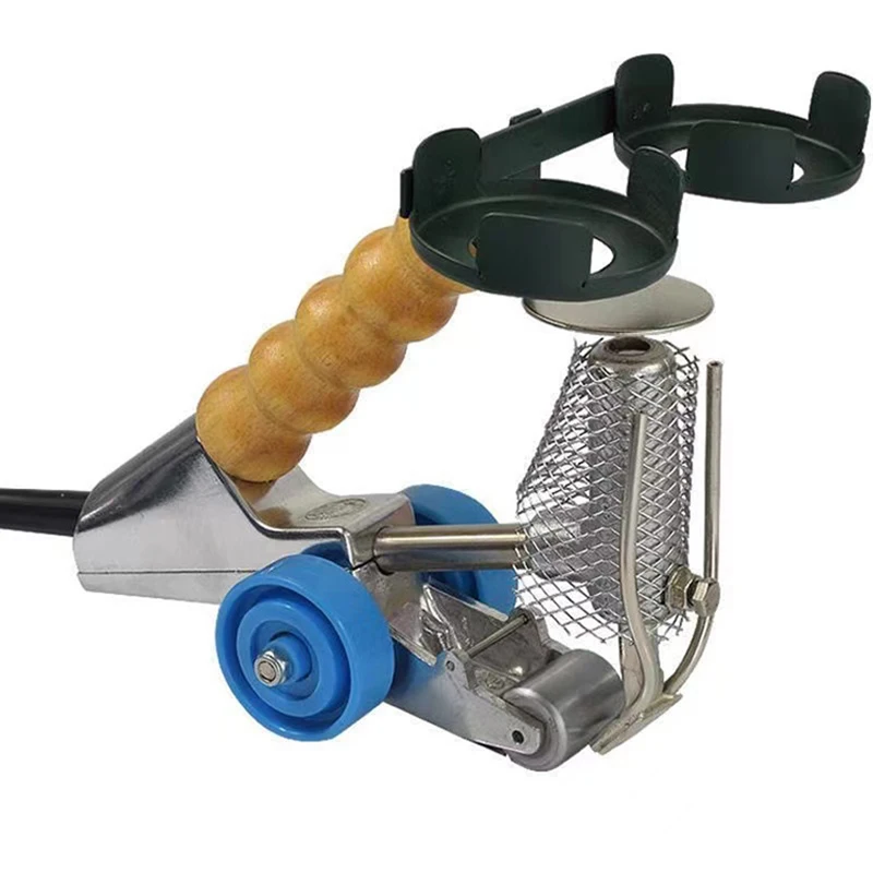 Portable woodworking manual stitching machine veneer splicing line double thread
