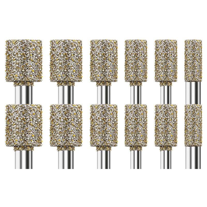 12Pcs Shank Diamond Grinding Bit Set, 3Mm Grit 50 Burr Bits for Rotary Tools, fo
