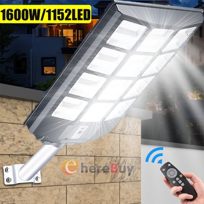 LED Solar Wall Light PIR Motion Sensor Security Outdoor Garden Street Lamp+Pole