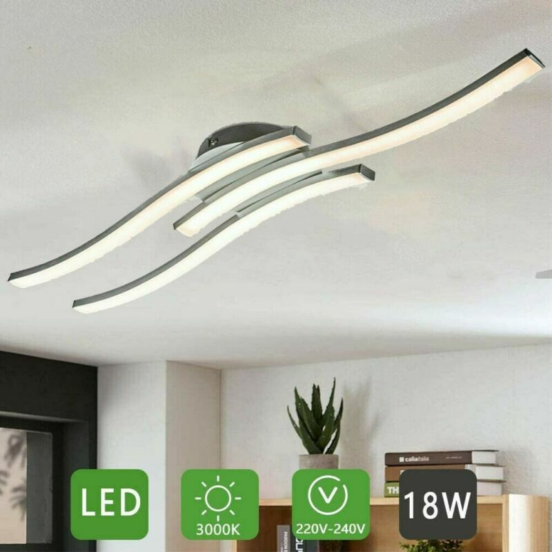 LED Design Deckenleuchte Wohnzimmer modern Deckenlampe Acrylweiß