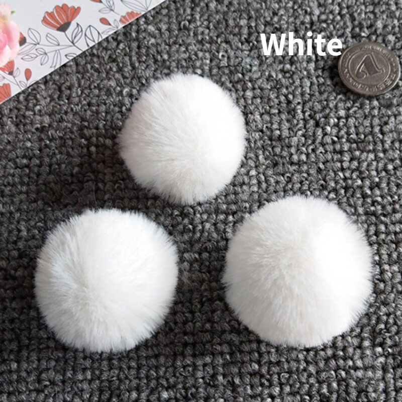 25pcs-5cm-faux-rabbit-fur-pom-pom-balls-with-elastic-loop-furry-cute-craft-uk