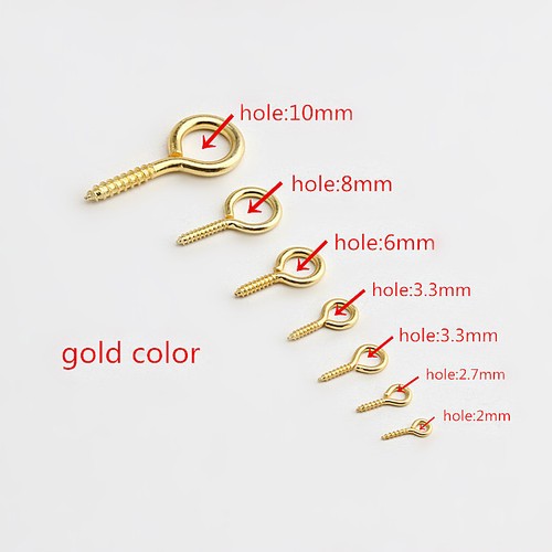 Lot Size Screw Eye Pins Eye pins Hooks Eyelets Threaded Tiny Mini Eye