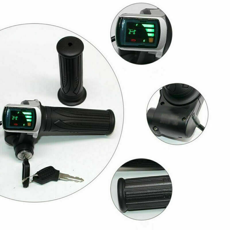 eBike Throttle 36/48V for Electric Scooter Bicycle Grip Handlebar With Display