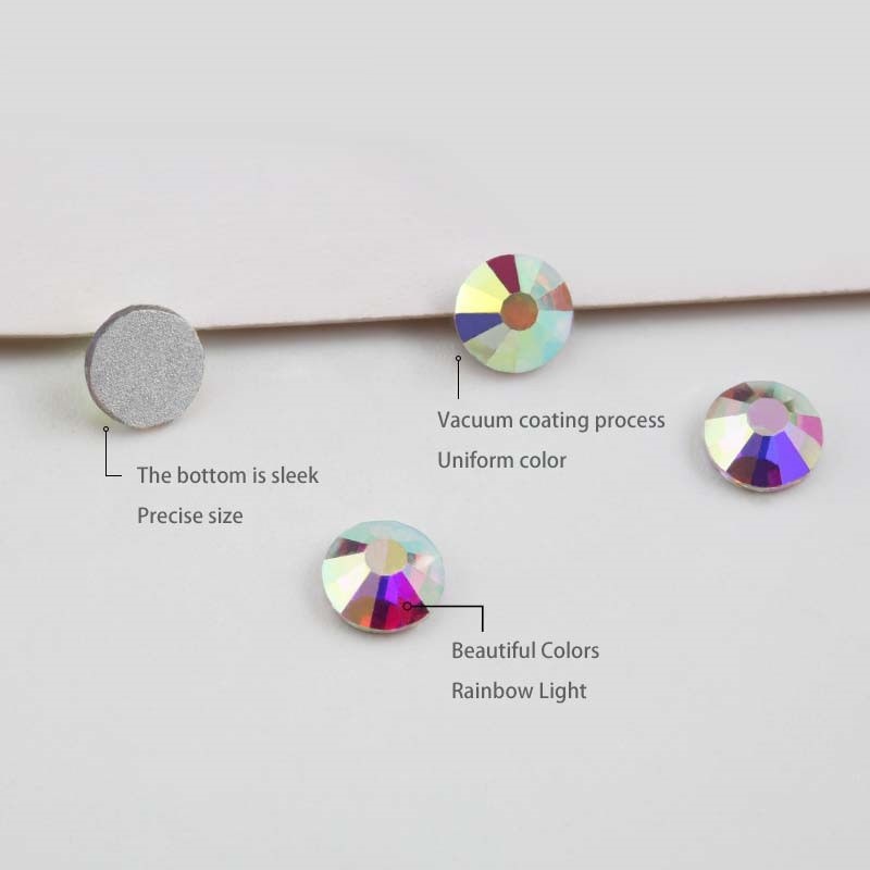 1440pcs Crystal Nail Art Rhinestones FlatBack Glitter Diamond 3D Tips Decoration