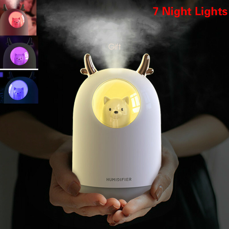 Air Humidifier 7 Color Night Lights Cool Mist Aroma Diffuser Humidificador