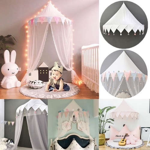 Kids Play House Cotton Bed Tent Canopy Foldable Crib Tent Baby