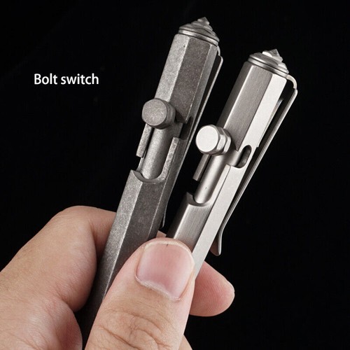Titanium Bolt Action Tactical Pen Pocket Ballpoint EDC Outdoor Camping Survival