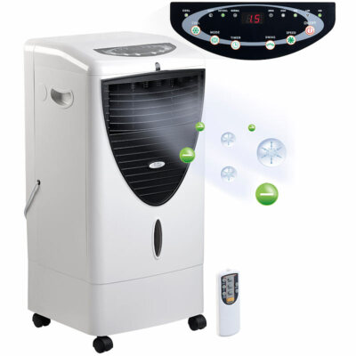 Sichler Verdunstungs-Luftkühler mit Oszillation & Ionisator, 20 Liter, 150 W