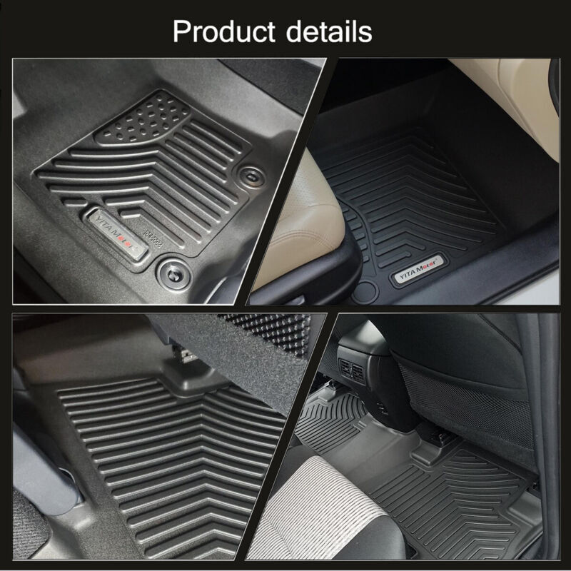 3D Floor Mats Liners for 2013-2018 Dodge Ram 1500 2500 3500 Crew Cab All Weather