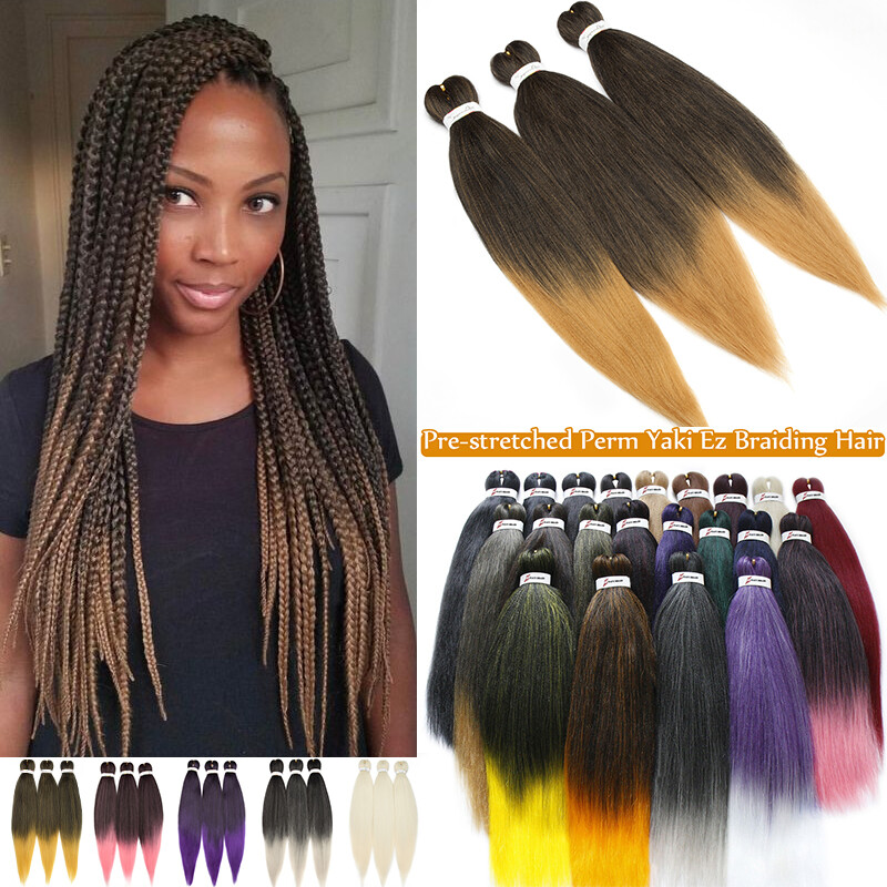 Uk 26 Real Thick Ez Braiding Hair Straight Yaki Ombre Jumbo Hair