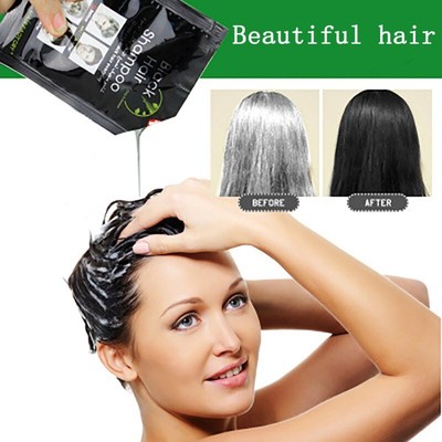 Semi-Permanent Dexe Black Hair Shampoo Hair Color Instant Dye Safe Easy 10Pcs