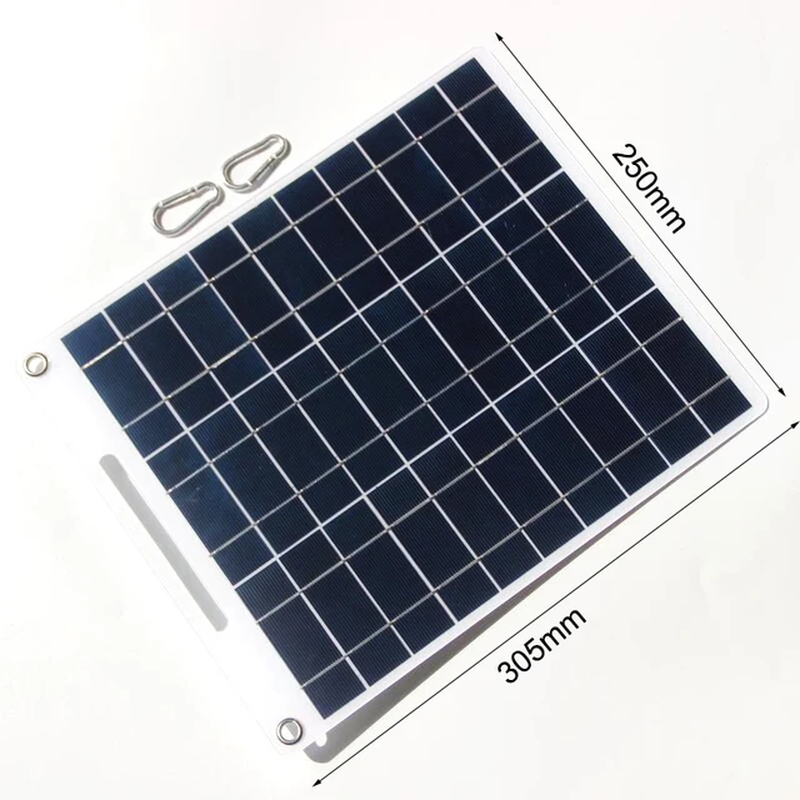 Solar Panel Kit Battery Charger 10 Watt Portable Off-Grid Camping Power Bank USB