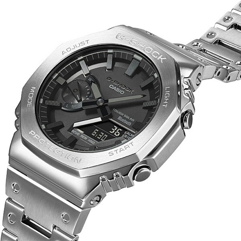 Pre-owned Casio G-shock Gm-b2100d-1ajf Metal Case Solar Bluetooth Analog Digital Men Watch