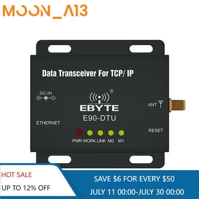 RJ45 Ethernet Modbus 433MHz 30dBm Full-duplex Six-way 1W RF Module Transceiver