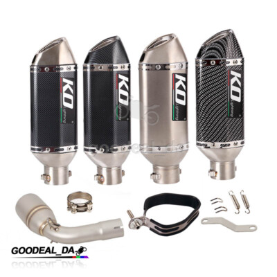 For Benelli TNT125 TNT135 2017-2023 Scooter Exhaust System Mid Pipe 2'' Muffler