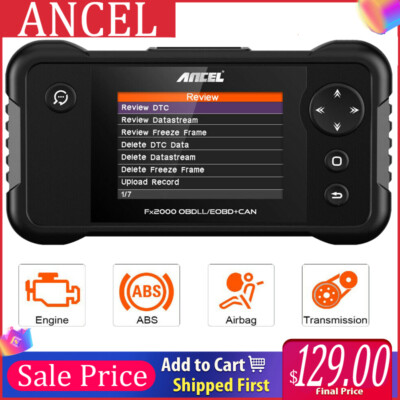 Ancel FX2000 OBD2 Scanner ABS SRS SAS Transmission Engine Diagnostic Scan Tool