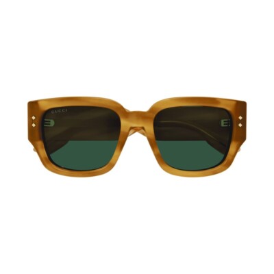 Pre-owned Gucci Gg1261s-004 Havana Havana Green Sunglasses
