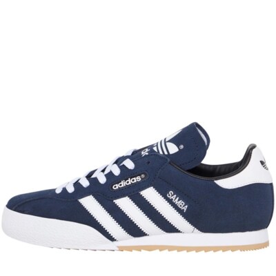 adidas Originals Mens Samba Super Classic Suede Shoes Navy