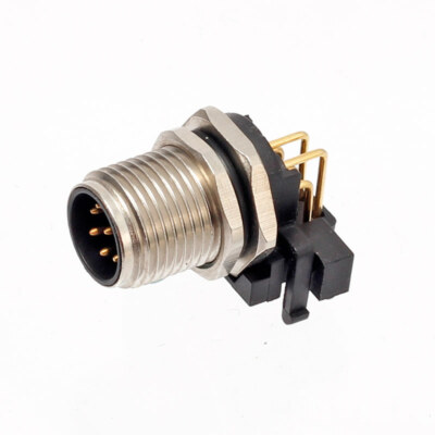 M12 Connector 3 4 5 6 8 Pin 12 Pins Panel Angled PCB Socket Sensor Connectors