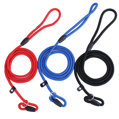 2× Long Dog Nylon Adjustable Loop Slip Rope Leash Lead Training Choke Pet Collar