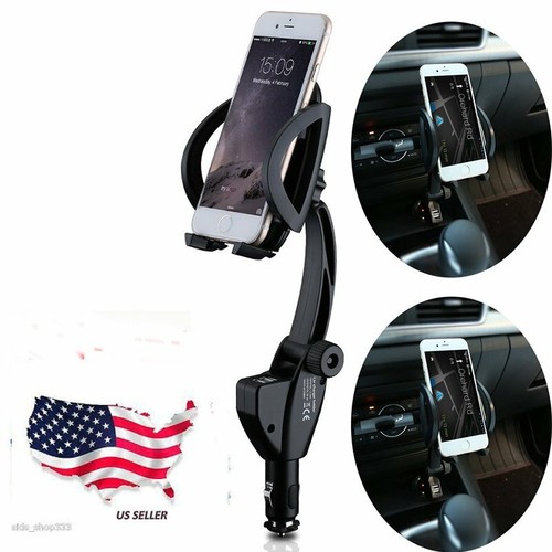 Dual USB Port Car Charger Holder Mount Stand Cigarette Dual USB Port Car Charger Holder Mount Stand Cigarette