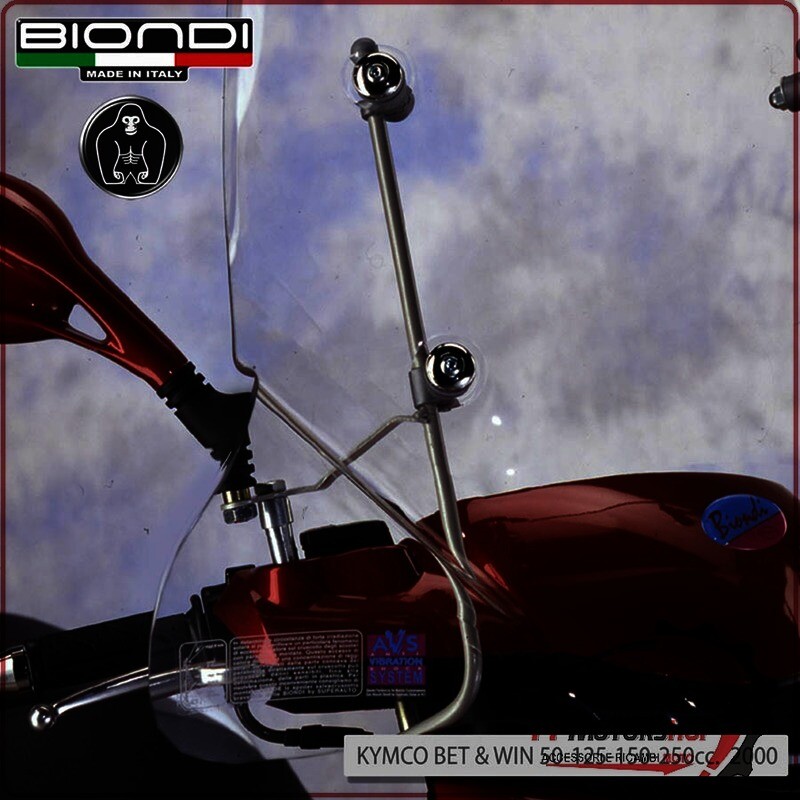 KIT ATTACCHI PARABREZZA SCOOTER PER KYMCO BET WIN 50 125 150 250 BIONDI 8500783