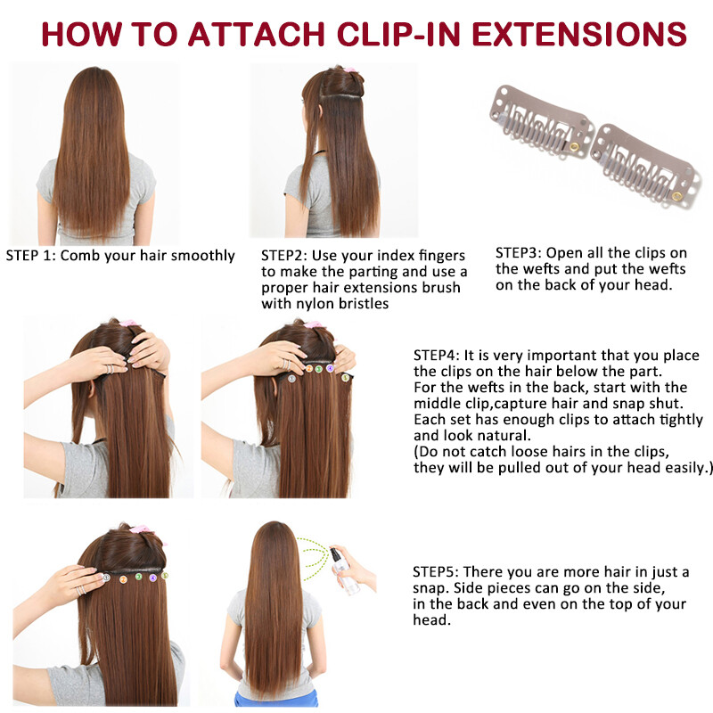 7 Piece Real Classy Clip In 100 Remy Human Hair Extensions Full