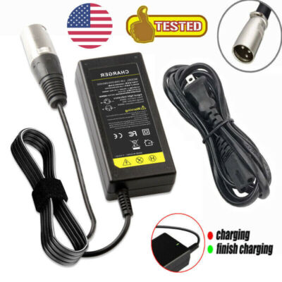 New 24V 2A Mobility Scooter Battery Charger For Gel Lead Acid Smart 3-Stage