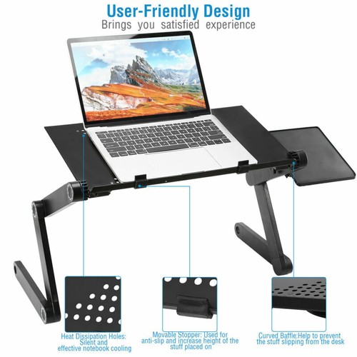 Durable Portable Foldable Notebook Laptop Desk Table Stand Bed Tray+Mouse Board
