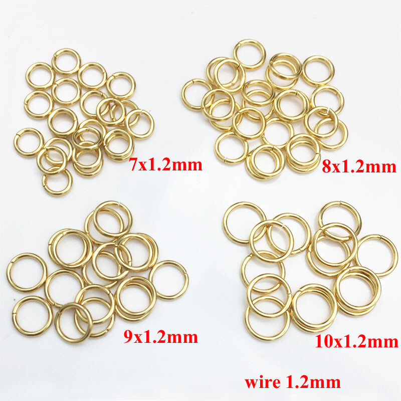 100PCS  3.5MM-10MM DIY Making Jewelry Findings Stainless Steel Jump Rings Gold 