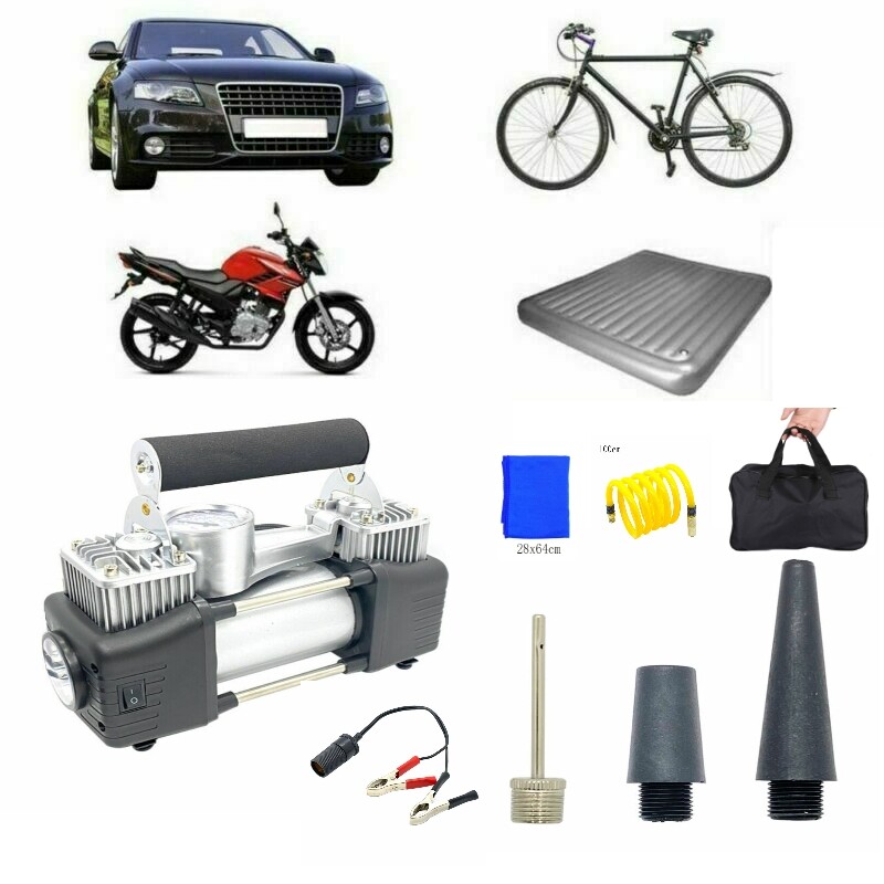 12V Heavy Duty Portable Air Compressor Car Tire Inflator Electric Pump Auto