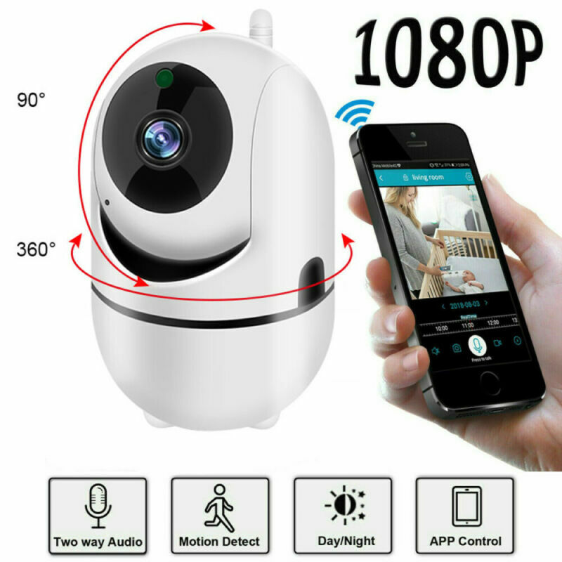 WIFI 1080P Outdoor Wireless IR-Cut Security IP Camera HD Night Vision US Plug